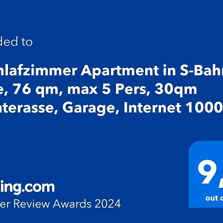 3 Zimmer Apartment In S-Bahn Naehe, 76 Qm, Max 5 Pers, 30Qm Dachterasse, Garage, Internet 1000 Mbit Gärtringen Eksteriør billede